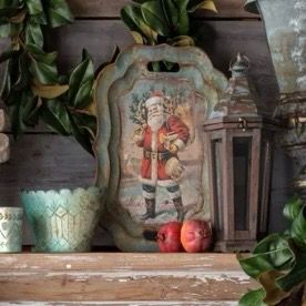 PVH Santa Bearing Gifts Tray 18.5x15