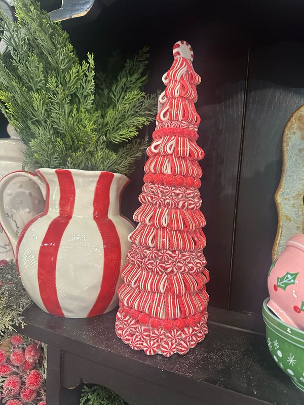 Ger Lg Peppermint Candy Tree Clay Dough 15&quot;