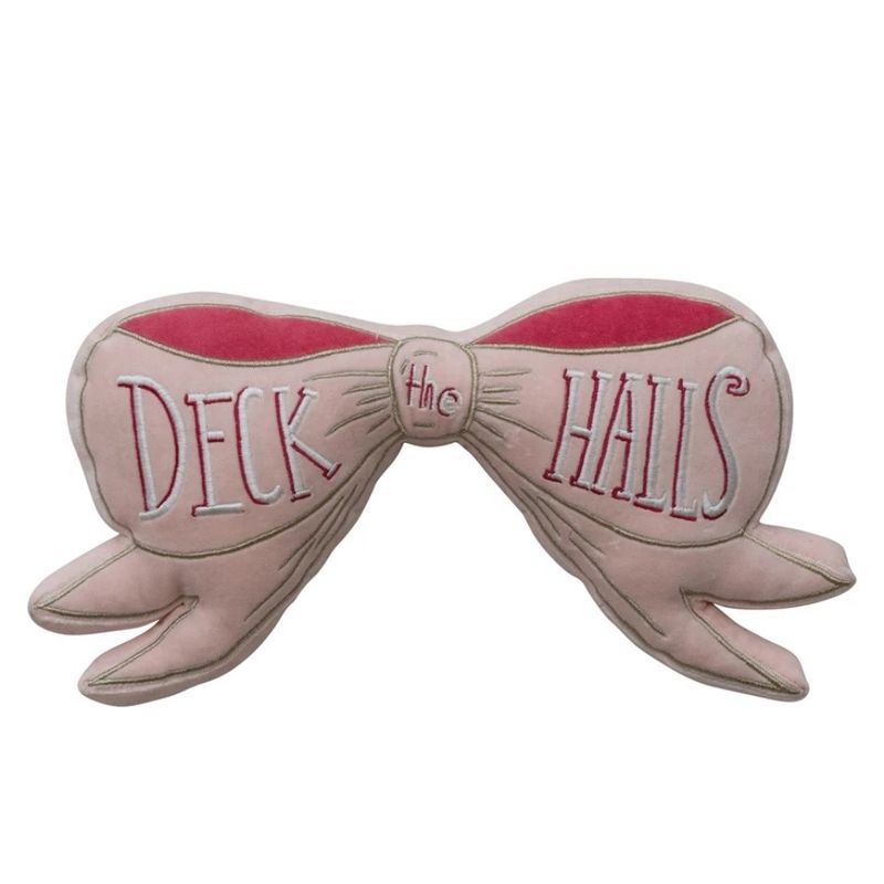 CCO Bow Deck The Halls Pillow 16x7