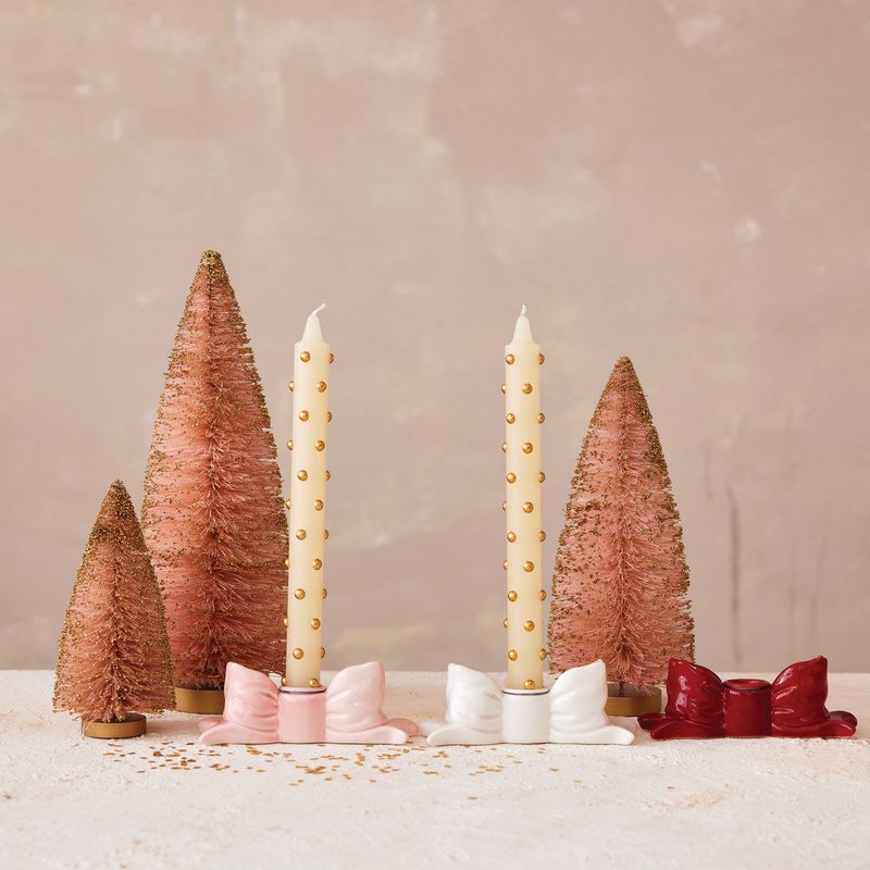 CCO Pink Bow Taper Holder 5.5x2x1.5