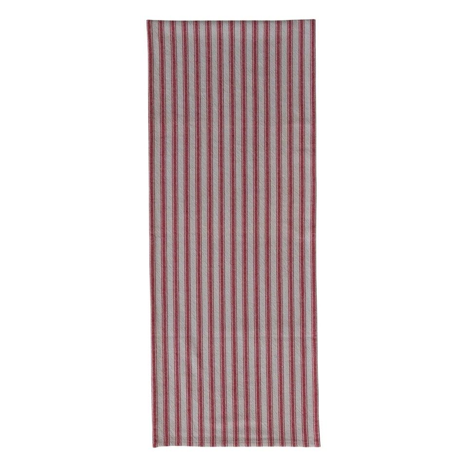 CCO Red &amp; Nat Striped Runner 72x14