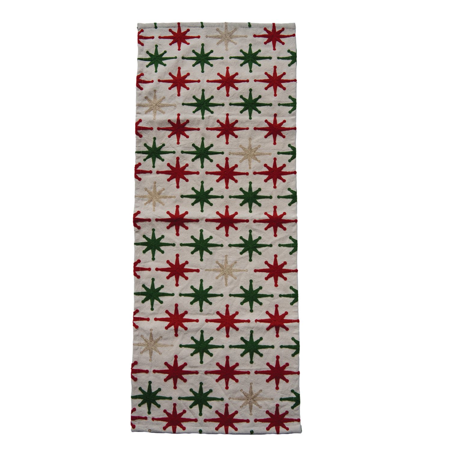 CCO Stars Cotton Embroidered Table Runner