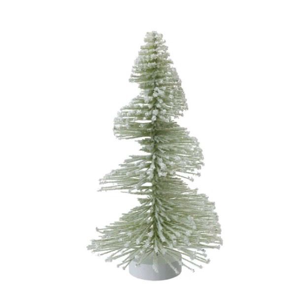 CCO 6.5&quot; Sage Bottle Brush Tree Snow Finish