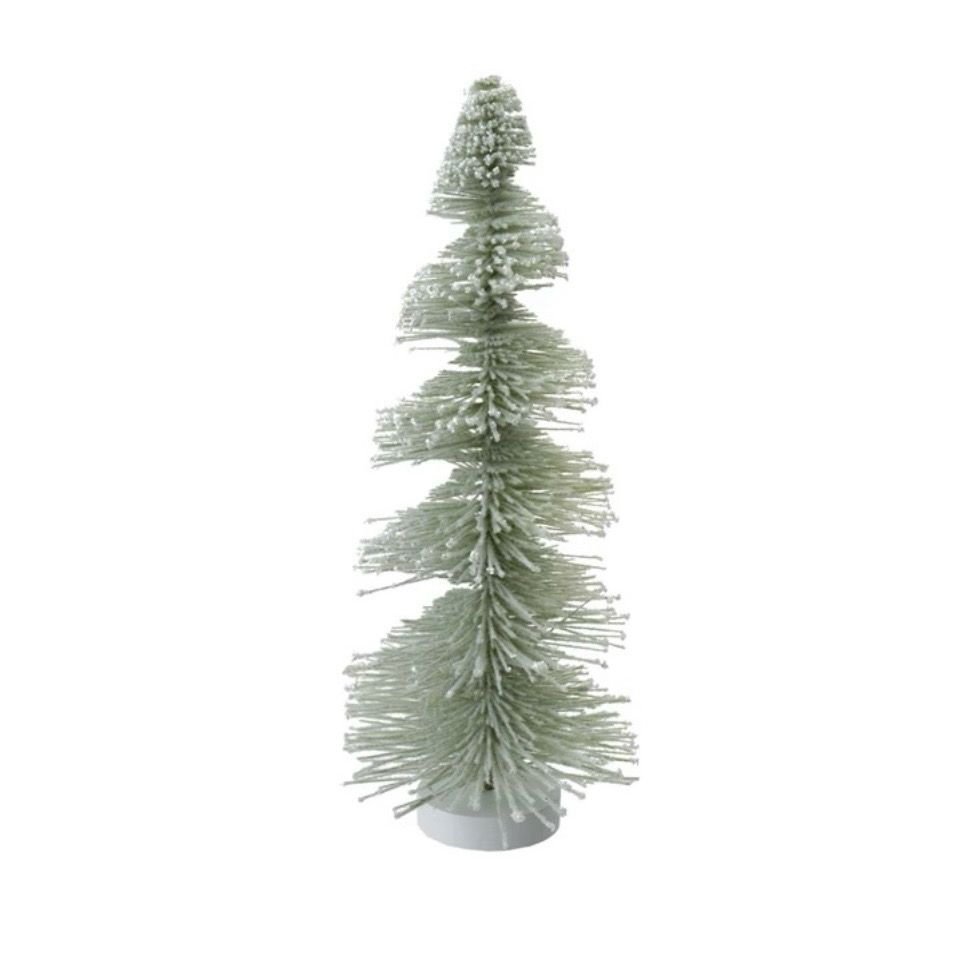 CCO 12.5&quot; Sage Bottle Brush Tree Snow Finish