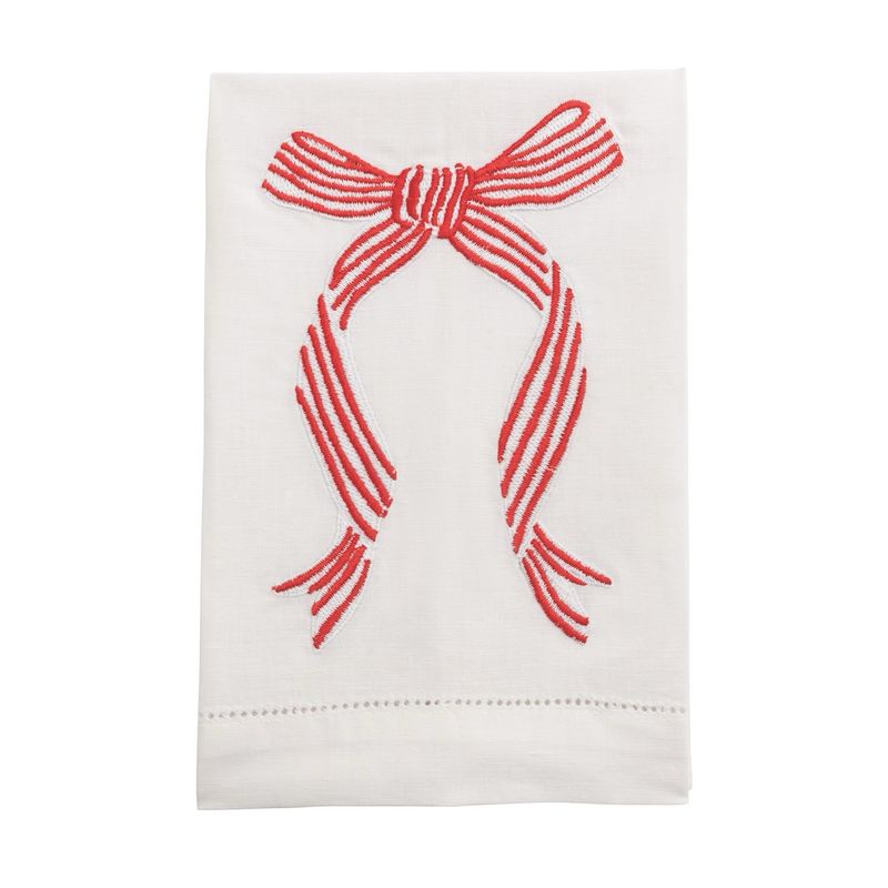 MP Striped Bow Embroidered Towel