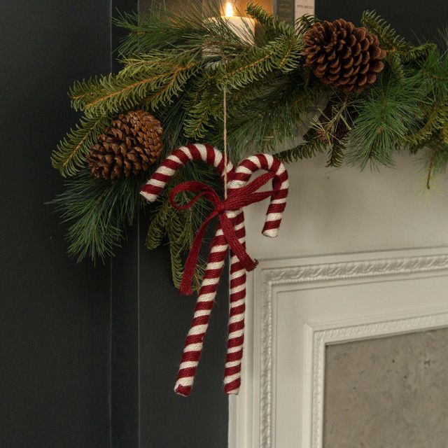 Rag 13&quot; Candy Cane Pair