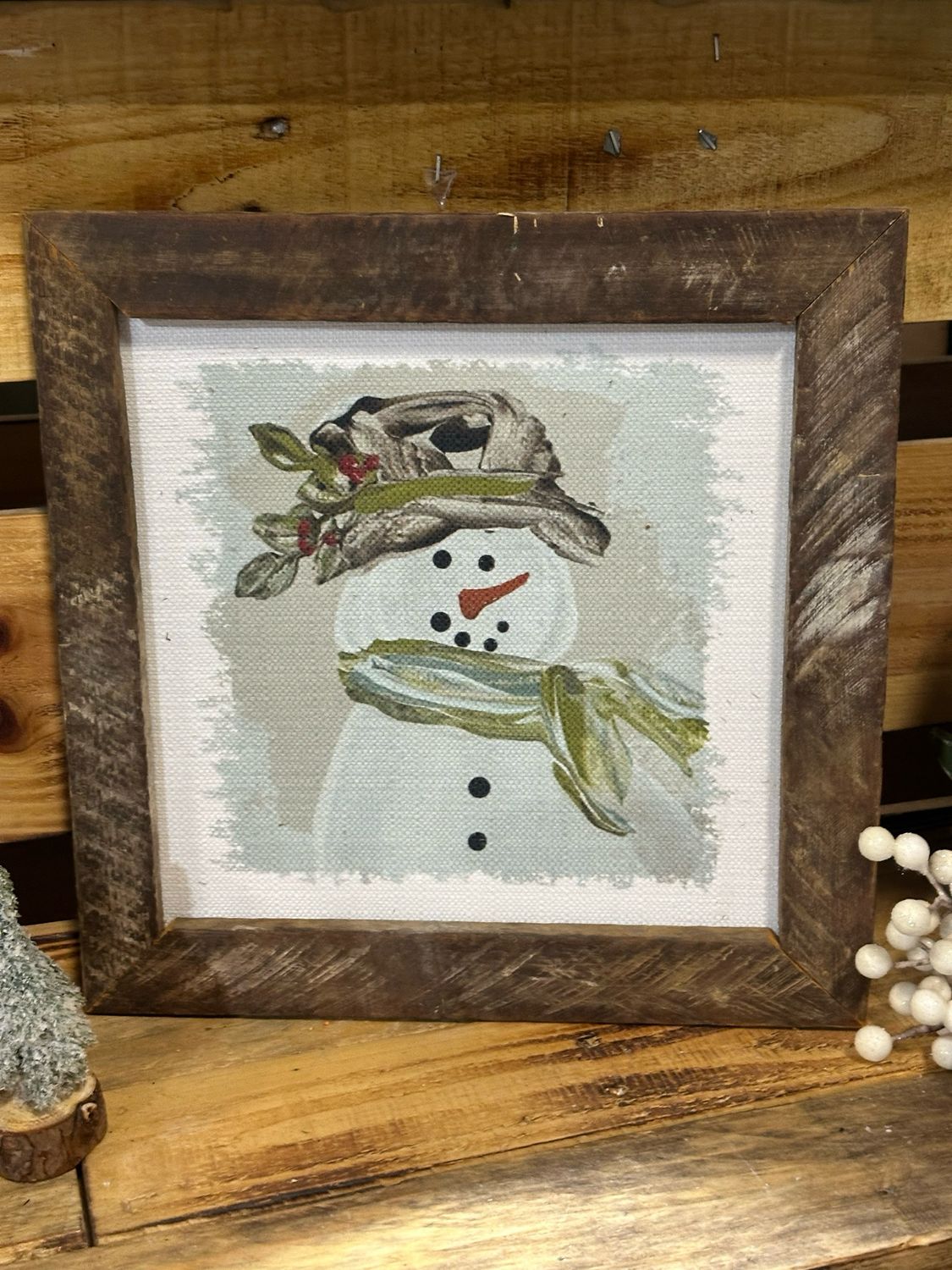 SCM 12x12 Green Snowman