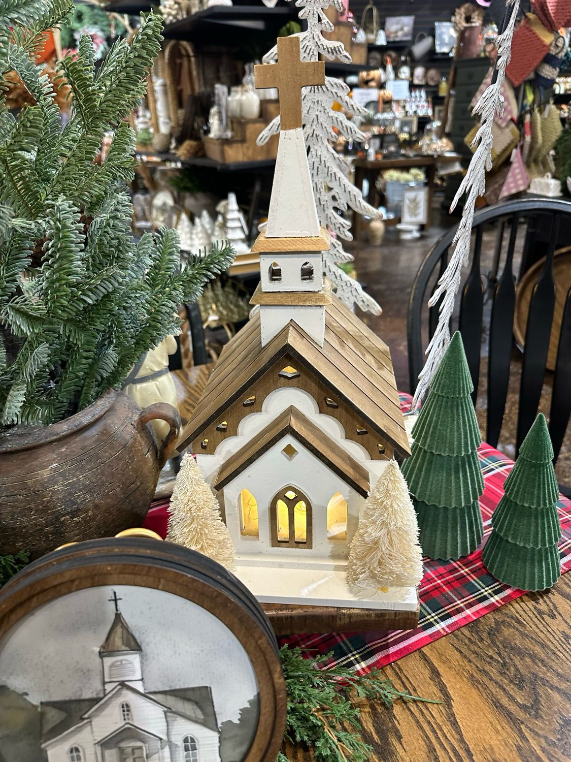 ARL 17.5&quot; Lighted Steepled Church