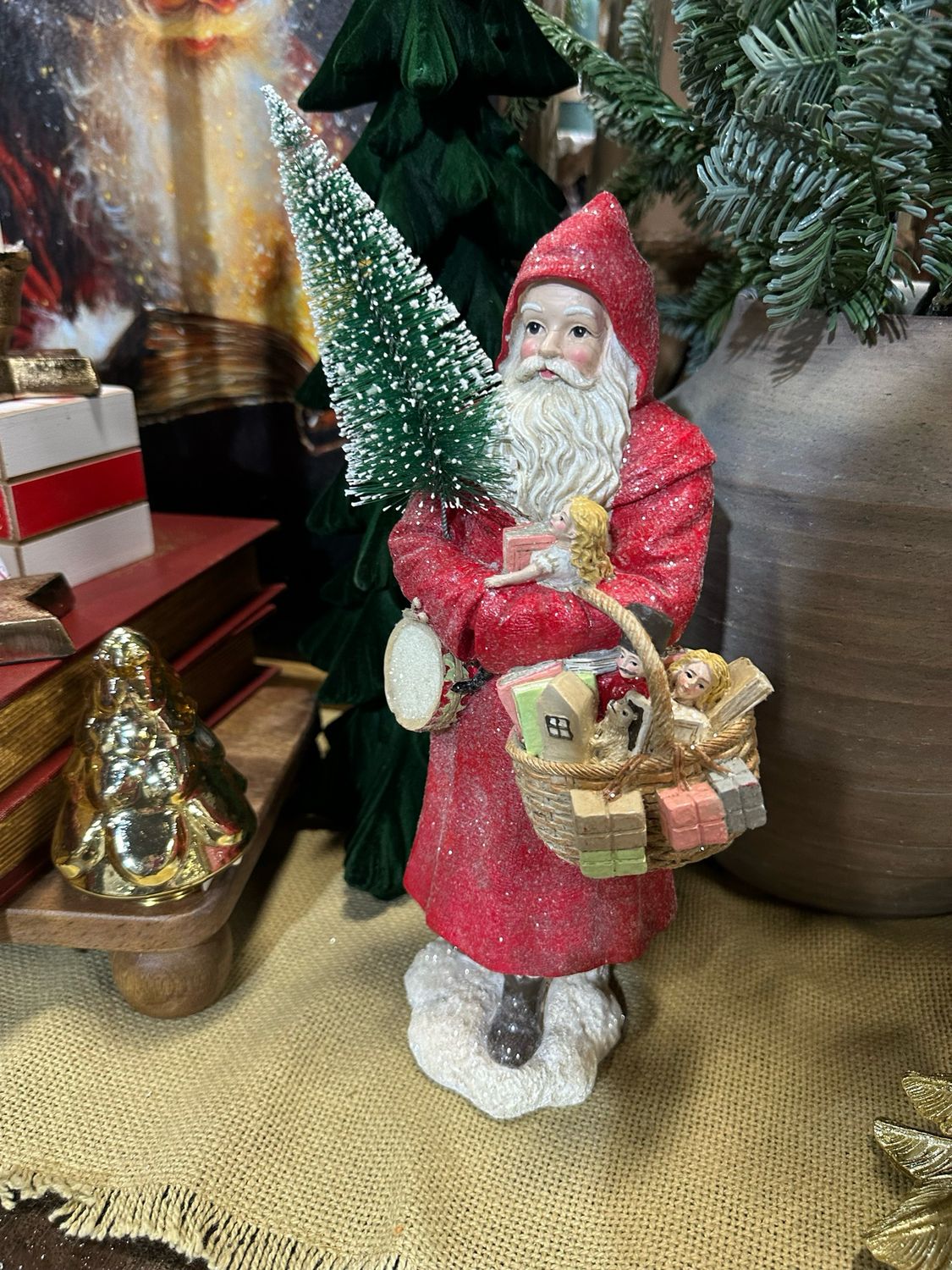 ARL 11&quot; Red Vintage Santa