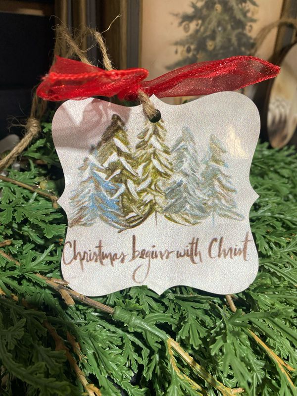 SCM Orn Christmas begins with Christ