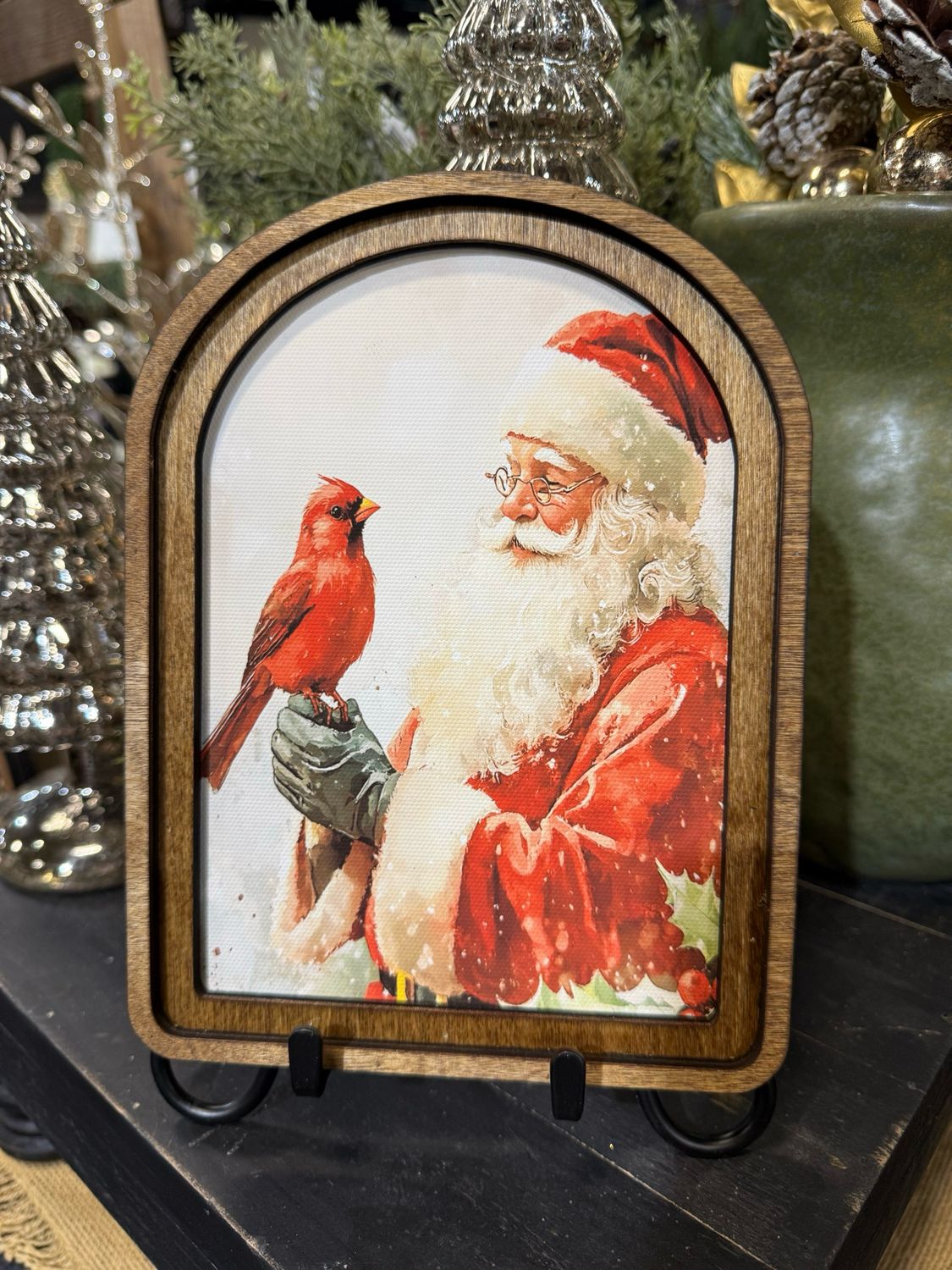 Red Arch Cardinal Santa 8x6