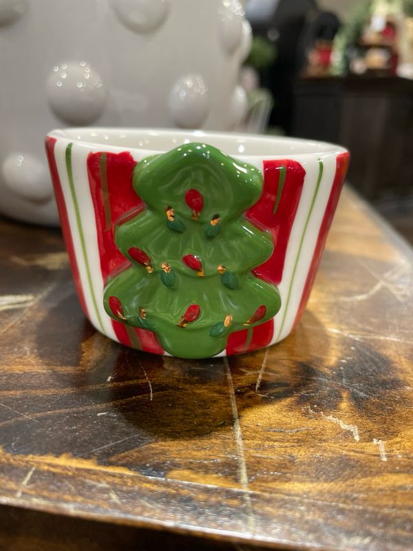 MP Tree w/lights Xmas Tidbit Bowl