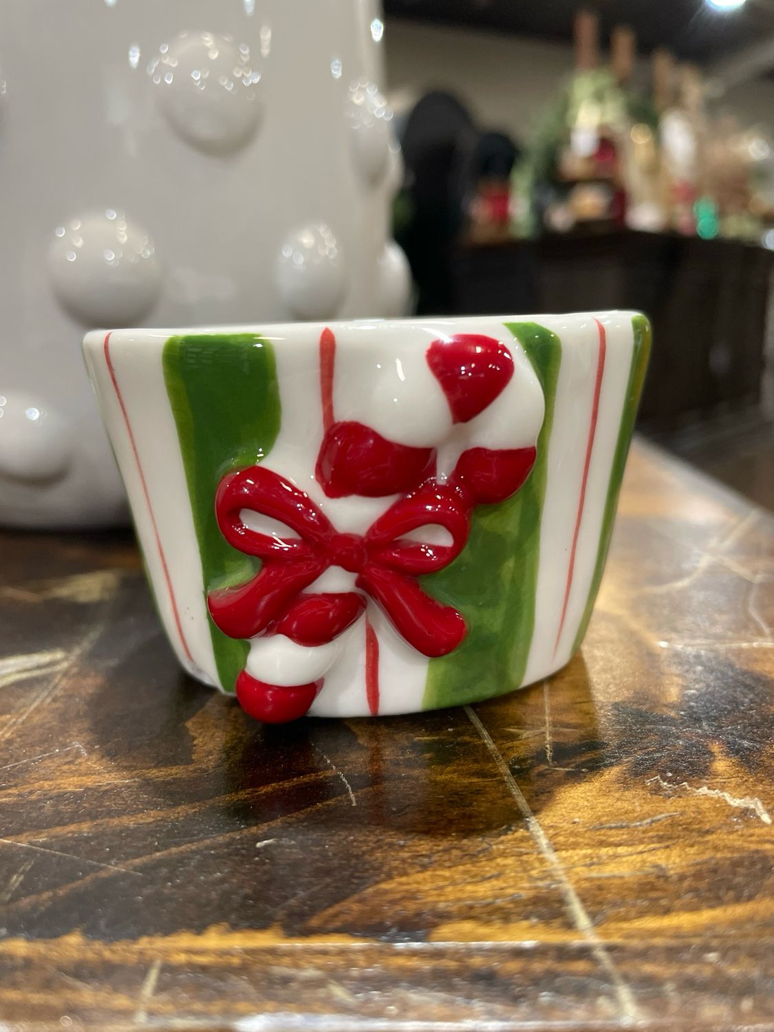 MP Candy Cane Xmas Tidbit Bowl