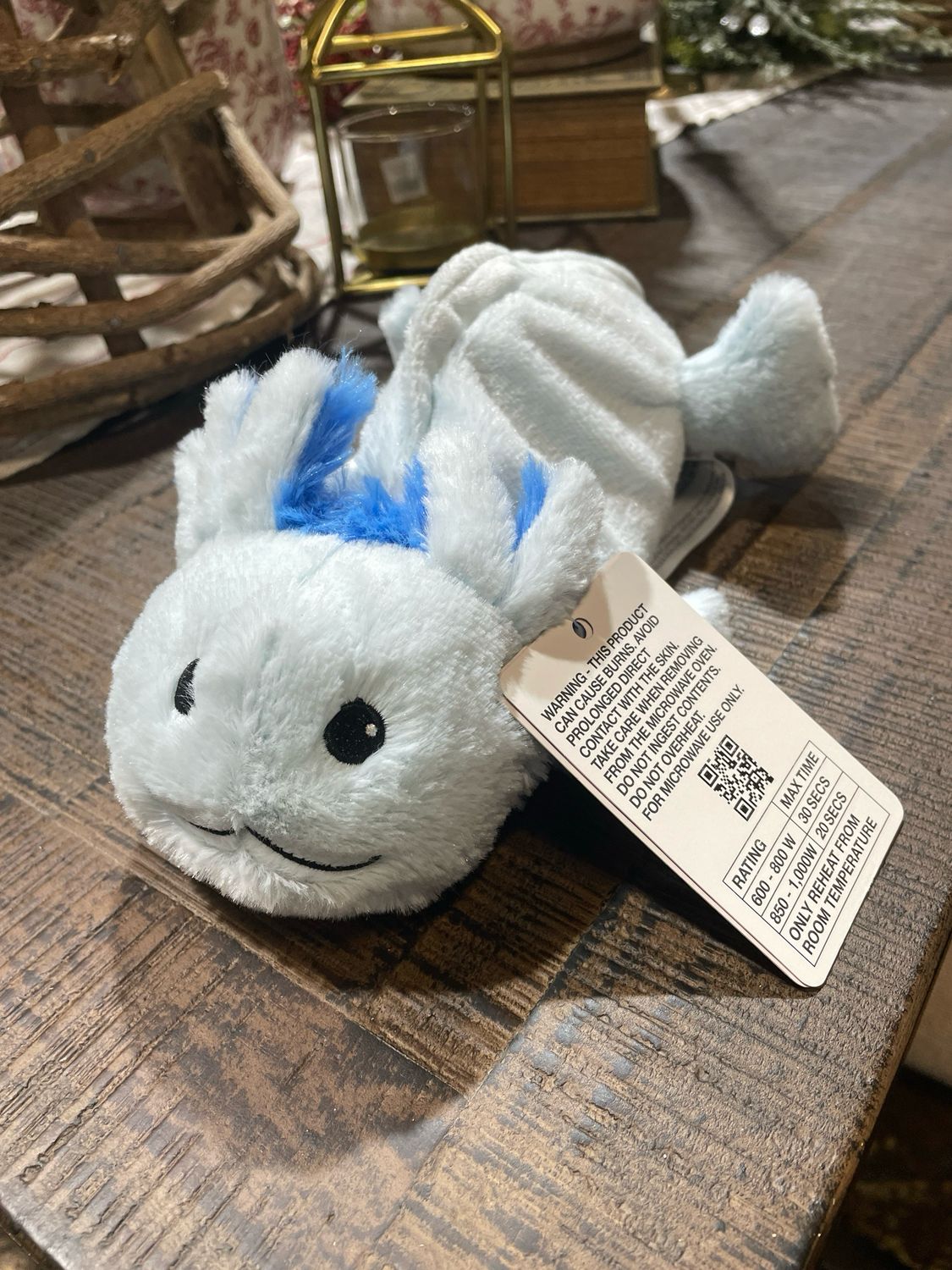 Warmies Junior Blue Axolotl