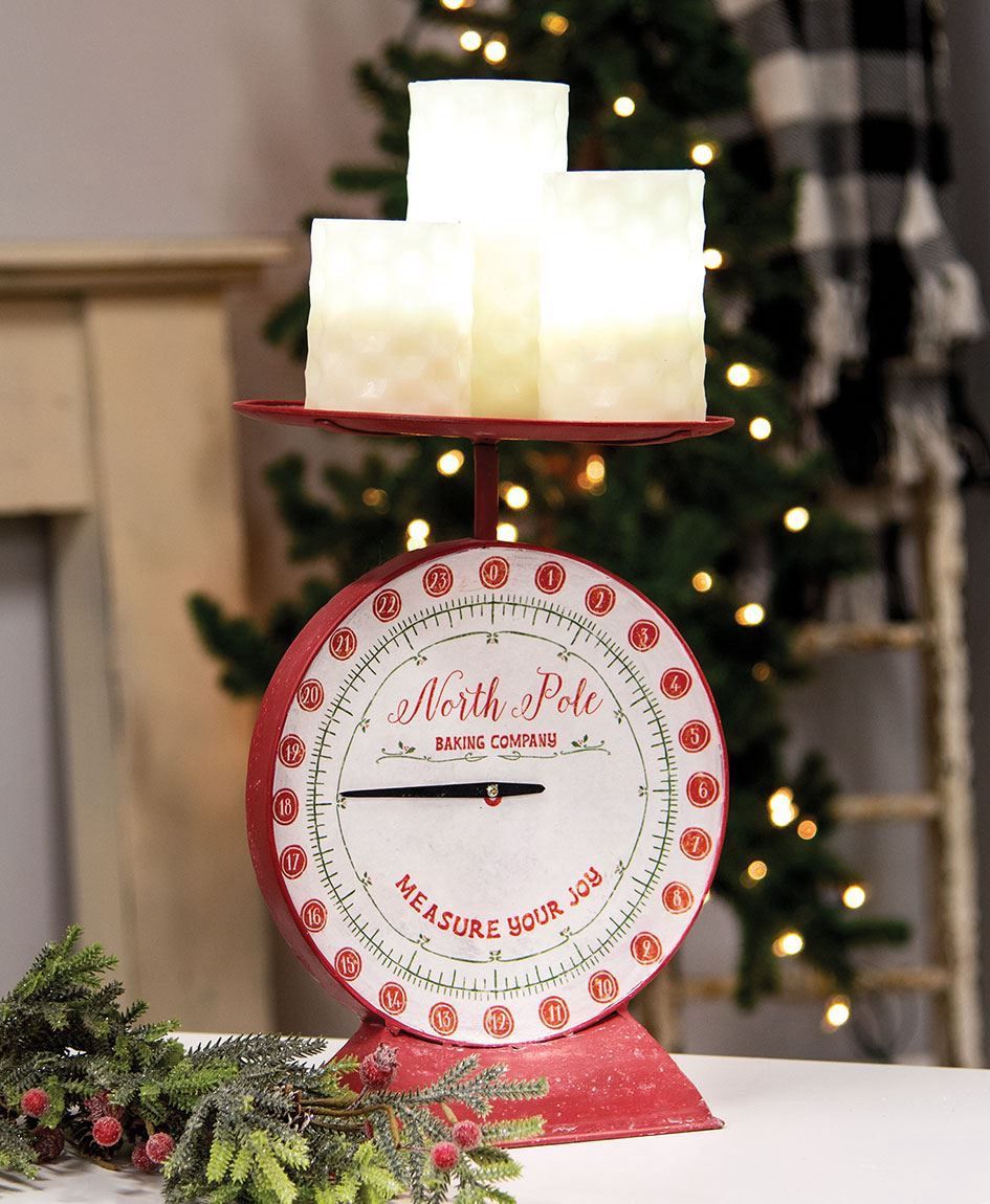 Col North Pole Baking Co Red Metal Scale