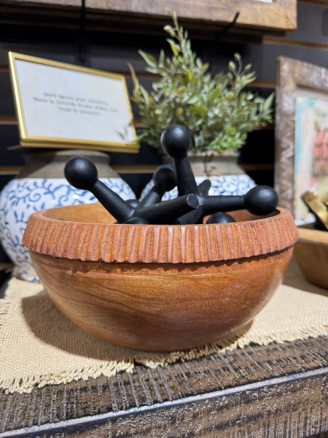 MEL Bowl Mango Wood 9x9x4