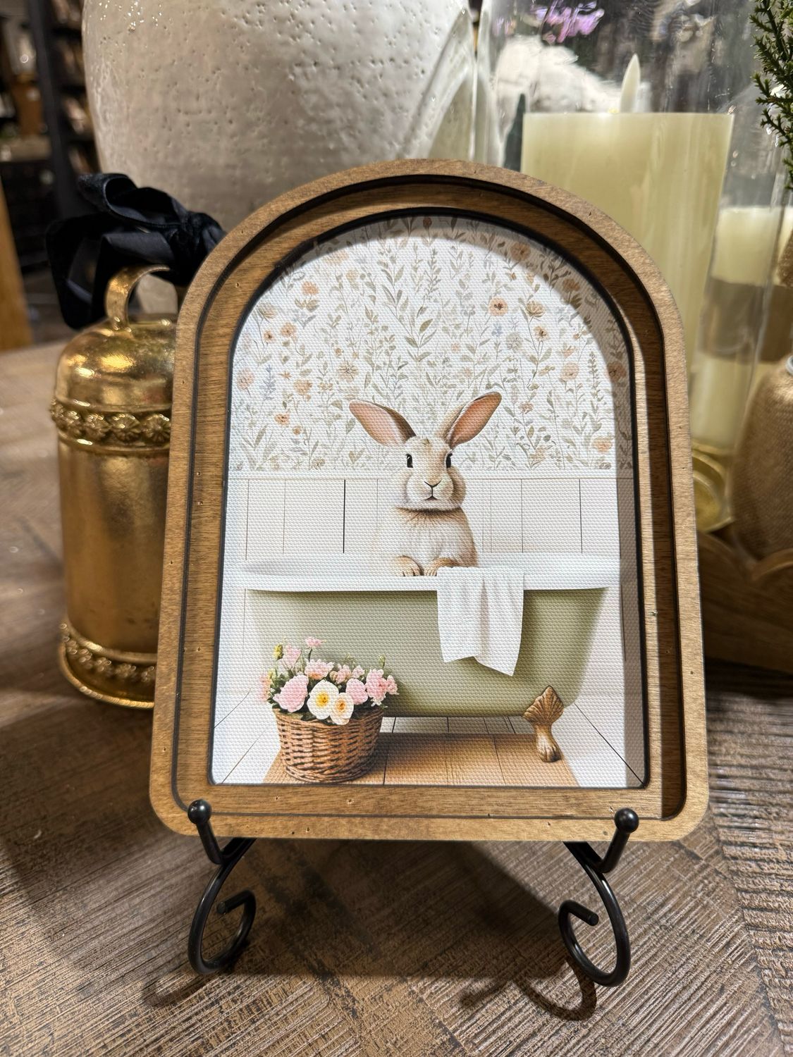 Red Arch Bunny In Tub 8x6