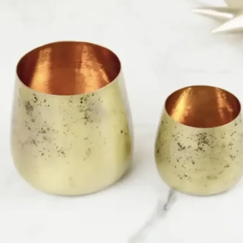 PDG Vin Brass Votive Lrg 4x4