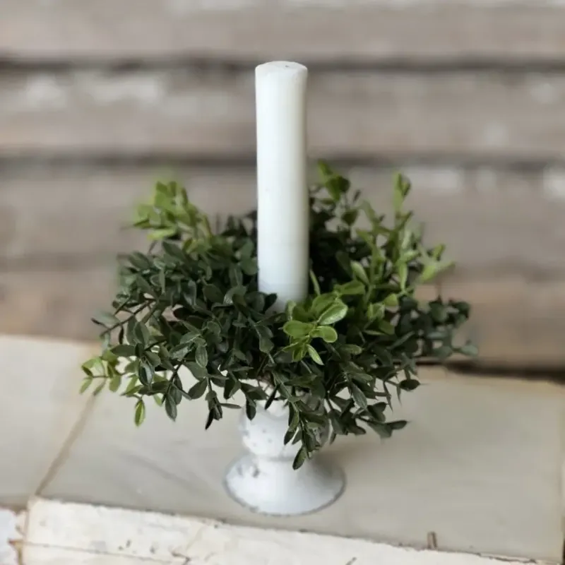 Lan 2" Boxwood Candle Ring