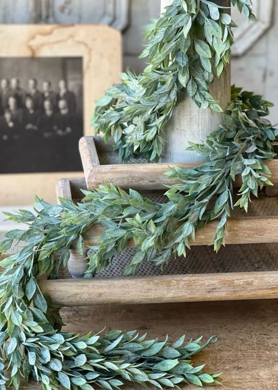 Lan 6' Rainwashed Leaves Garland