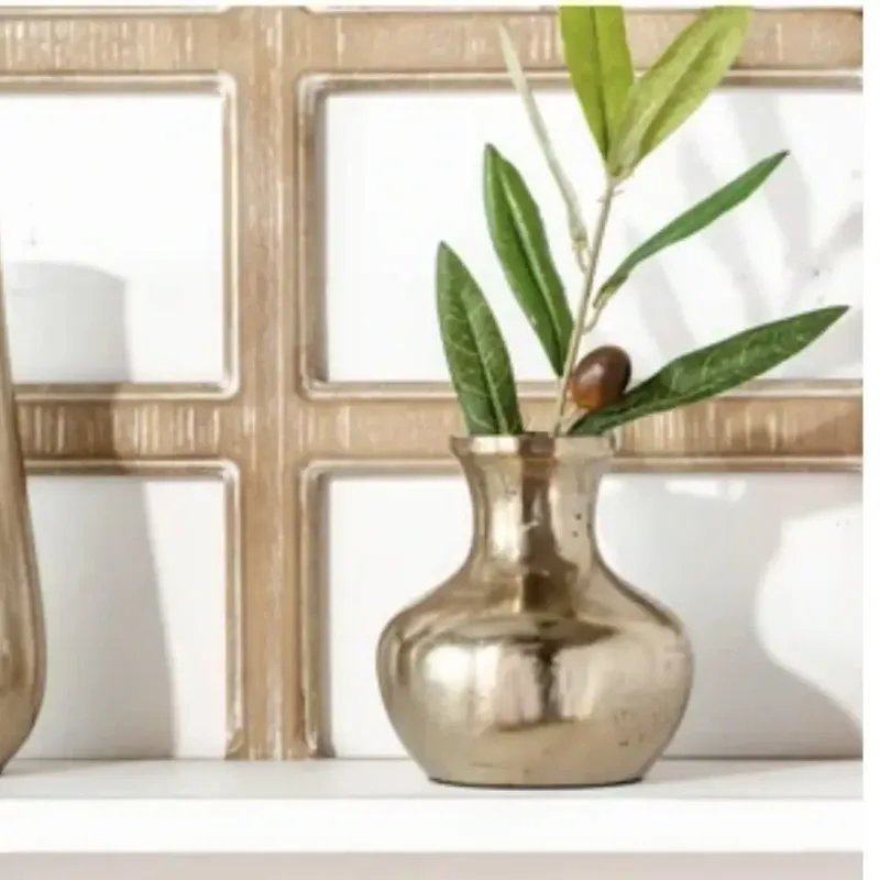 Pdg 3.75" Ant. Brass Mini Vase