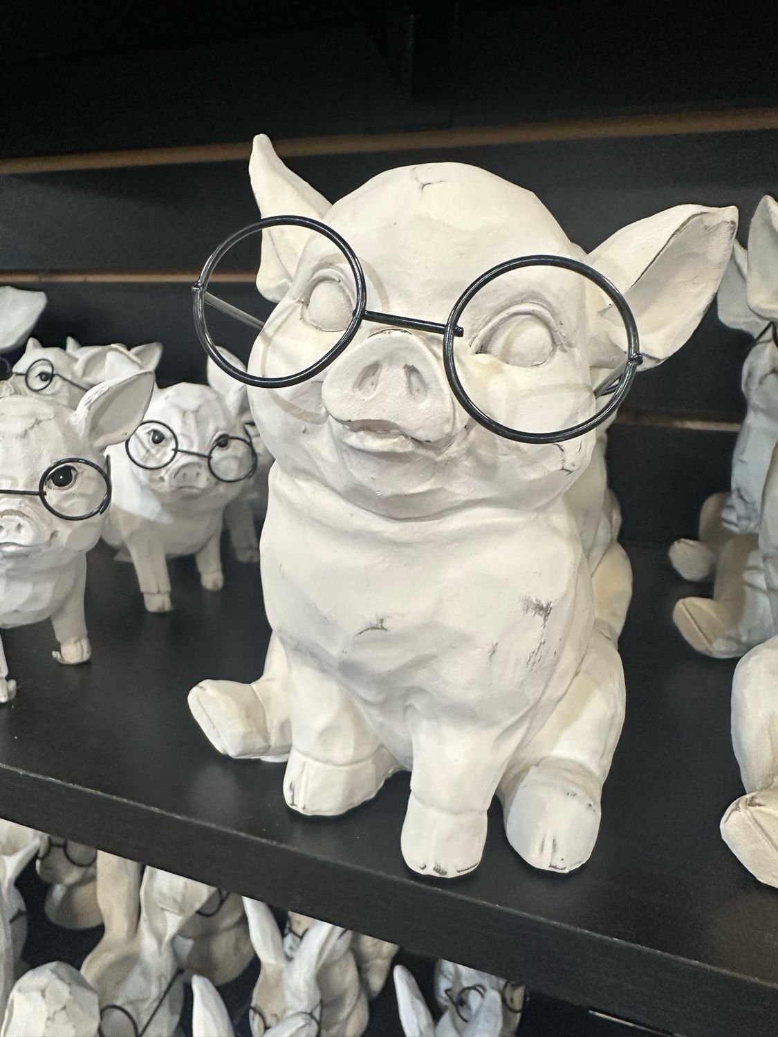 ARL Pig With Glass Sitting 6.5x4