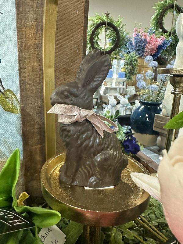 Reg 4" Dark Choc Resin Bunny