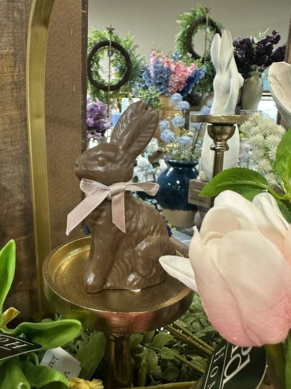 Reg 4" Milk Choc Resin Bunny