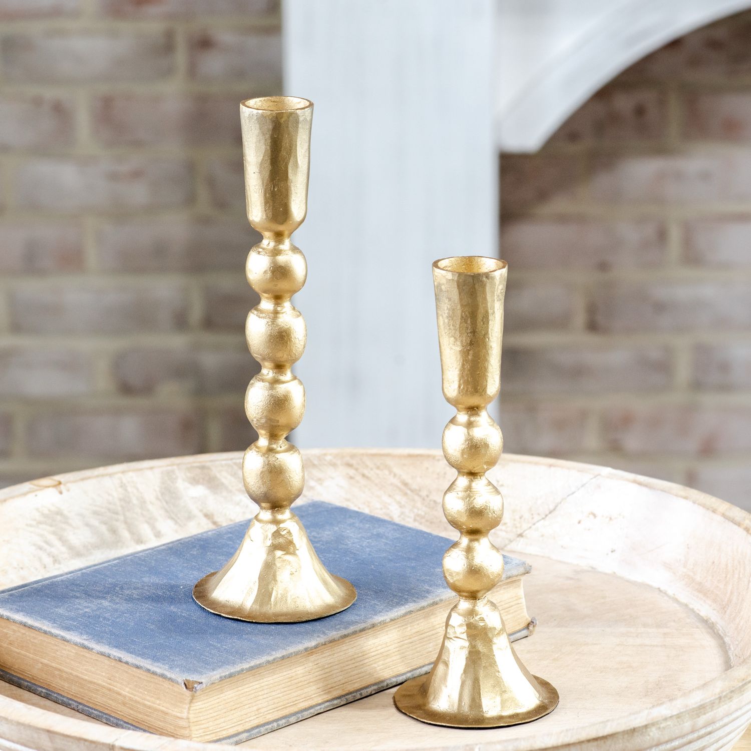 PDG 7" Gold Ball Candlestick Holder