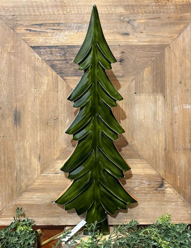 WTC 24" Wood &amp; Green Enamel Tree