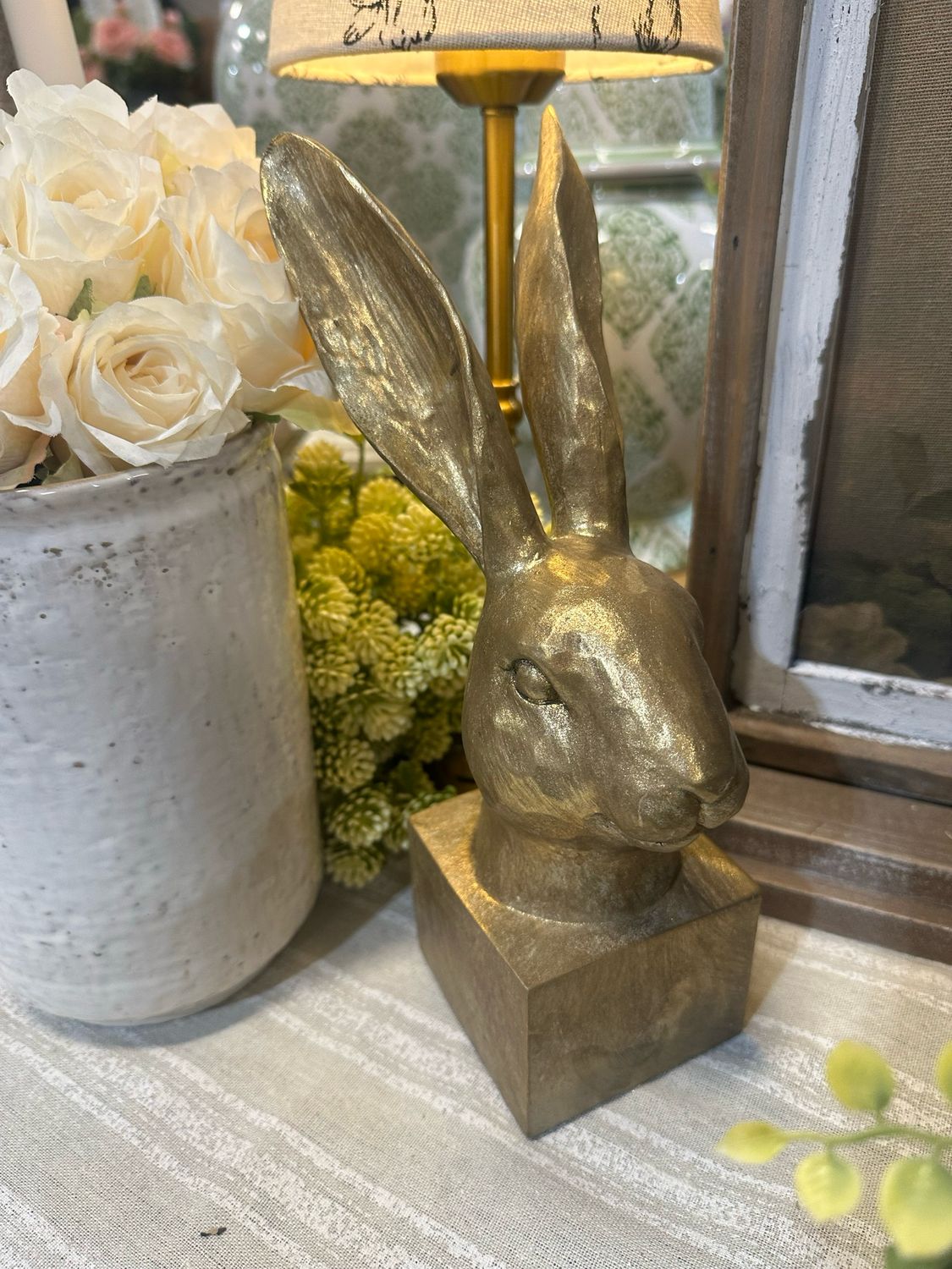 ARL 10.5" Gold Rabbit Bust