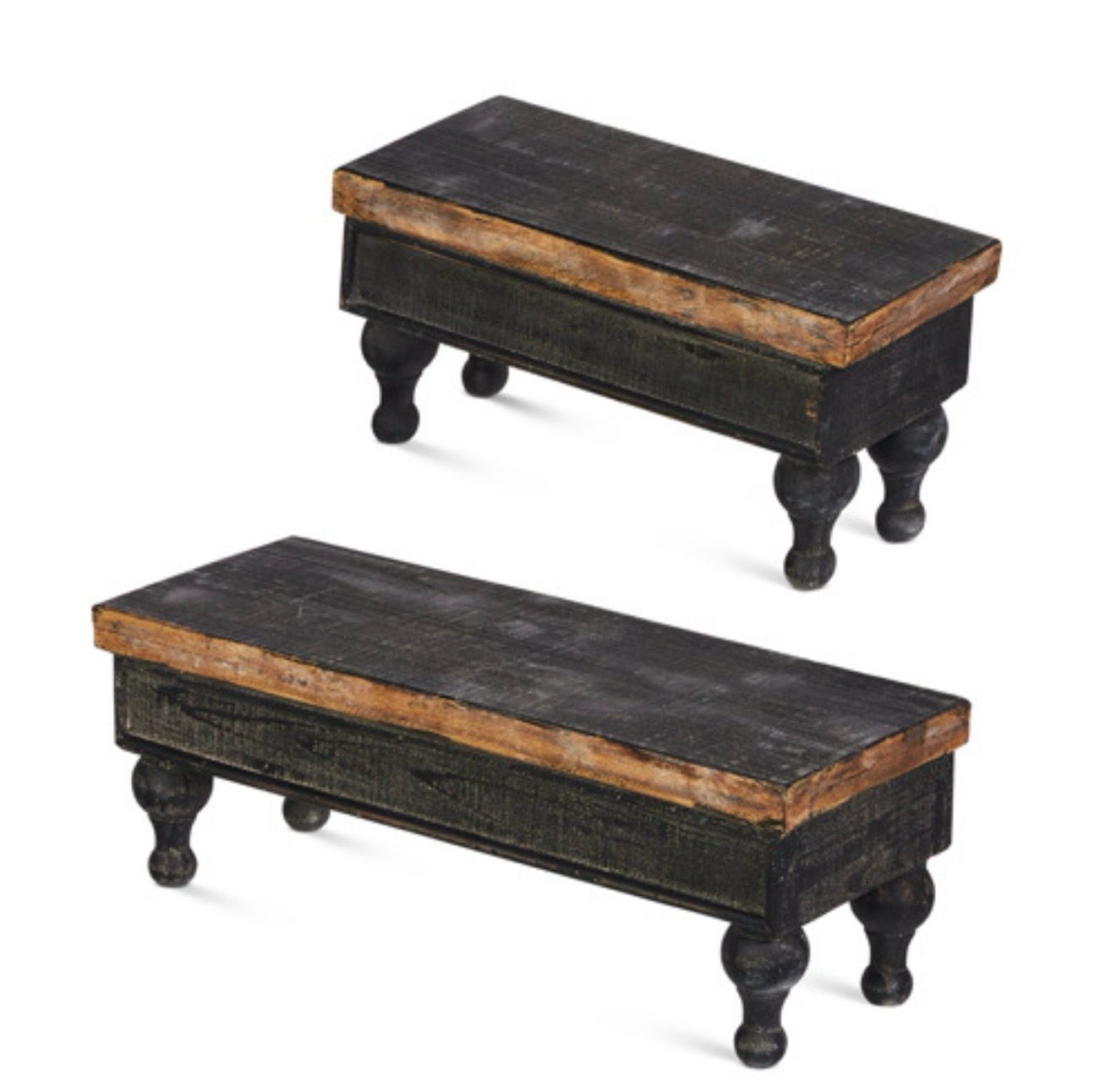 ARL Lg Antique Black Riser 15.75x6x5.75