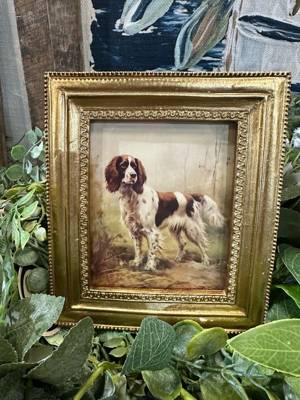 Raz 6" Spaniel Vintage Bird Dog Frame