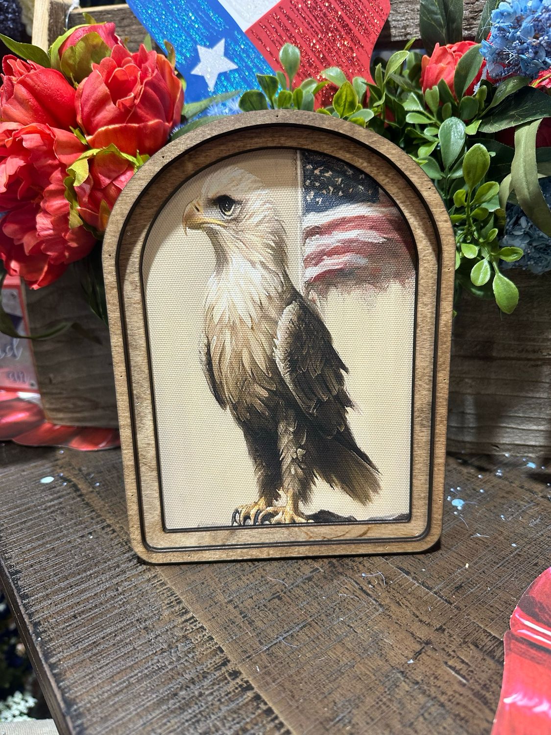 Red Arch 8x6 Eagle Flag