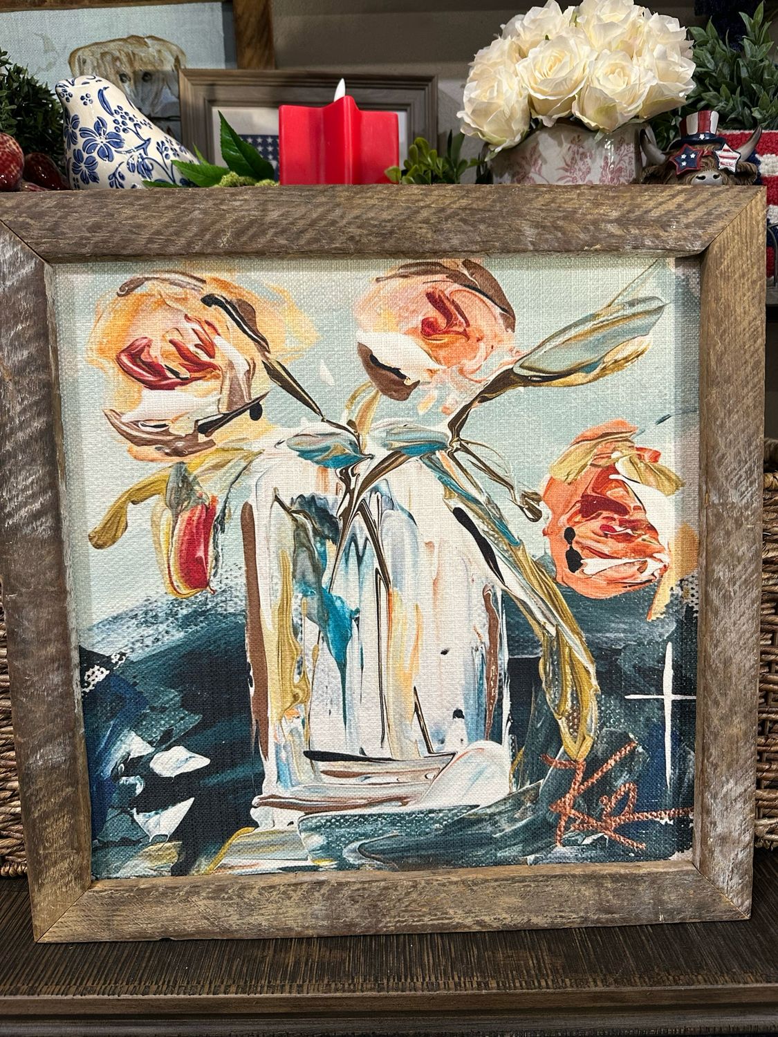 SCM 18x18 Orange Flower