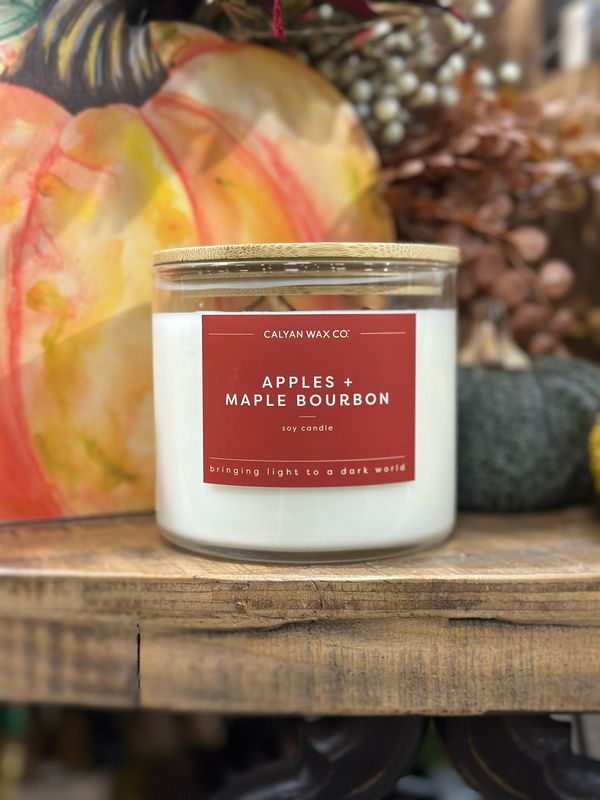 Calyan Apples + Maple Boubon 3 Wick