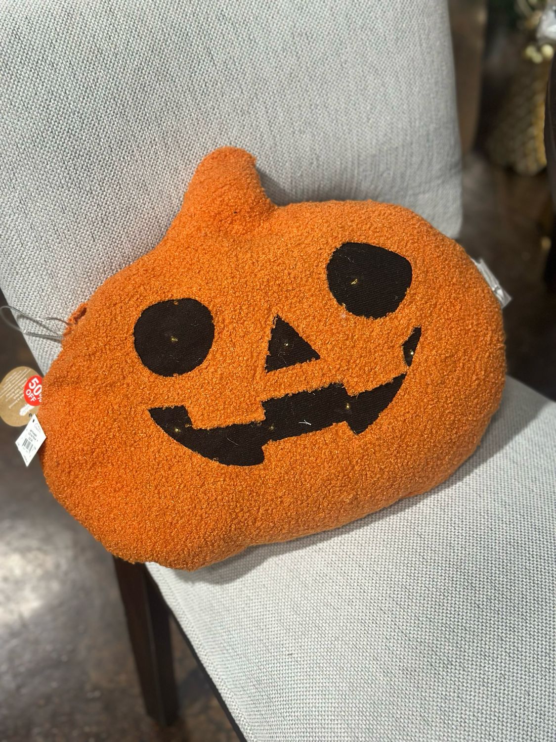 MP Pumpkin LED Hal Pillow 14"