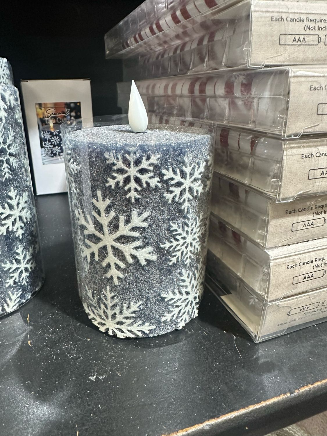 WTC 4" Blue Snowflake LED Pillar