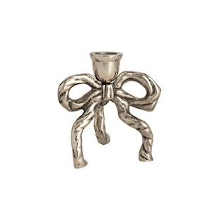 MP Sm Silver Bow Taper Holder 4.5"