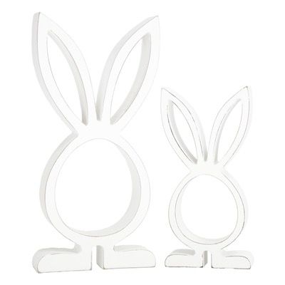 WTC Sm Round Open Cutout Bunny 8"