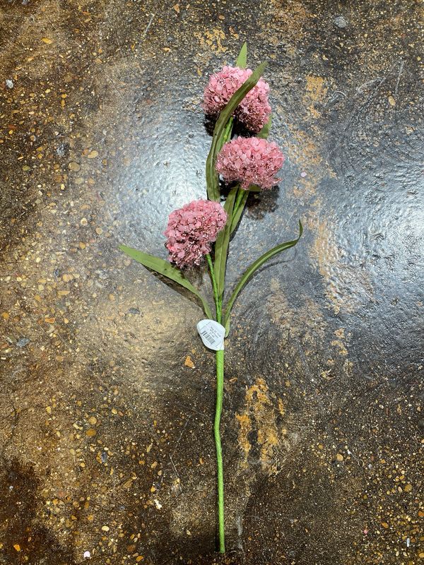Reg 20" Pink Wild Foam Allium Spray