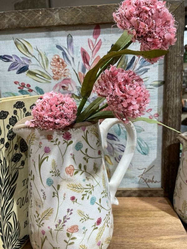 Reg 20" Pink Wild Foam Allium Spray