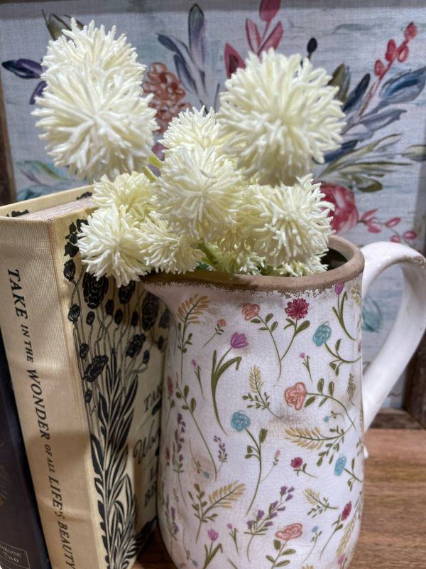 Reg 14.5" Ivory Flocked Thistle Bundle