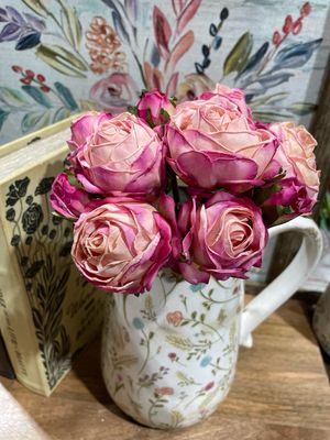 PVH Dried Pink Rose Bouquet 13"