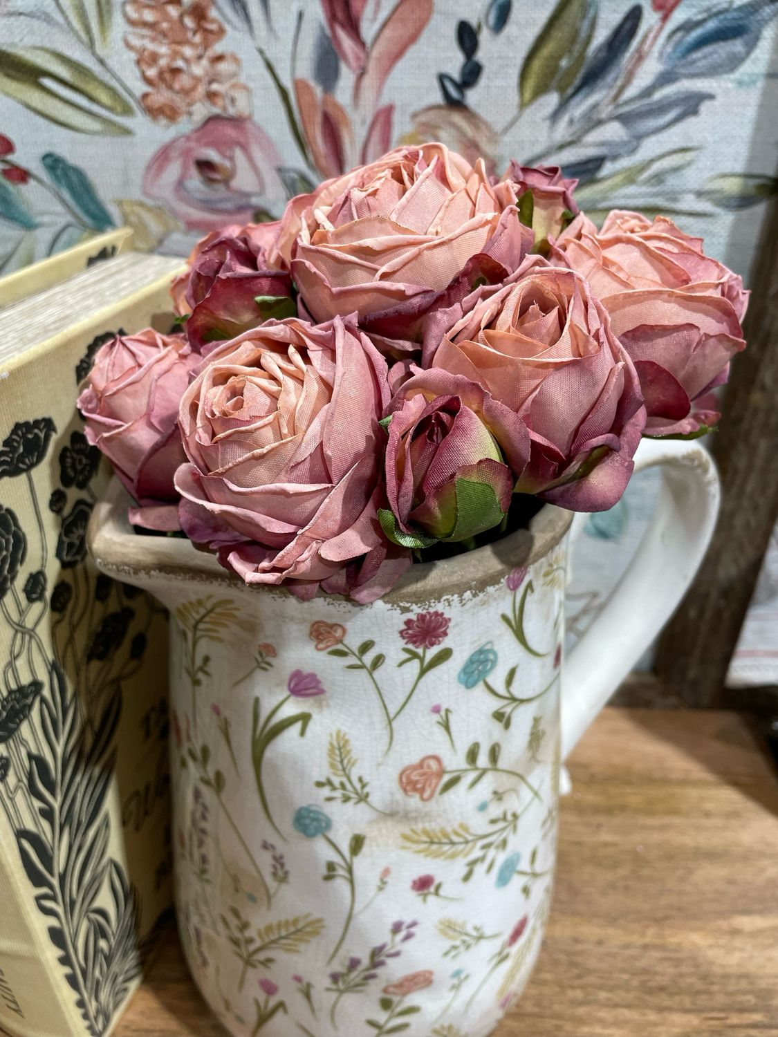 PVH Dried Lavender Rose Bouquet 13"