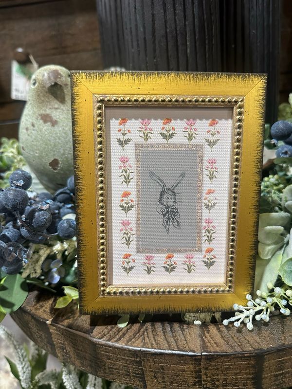 PLH 4x6 Rabbit w/floral Border
