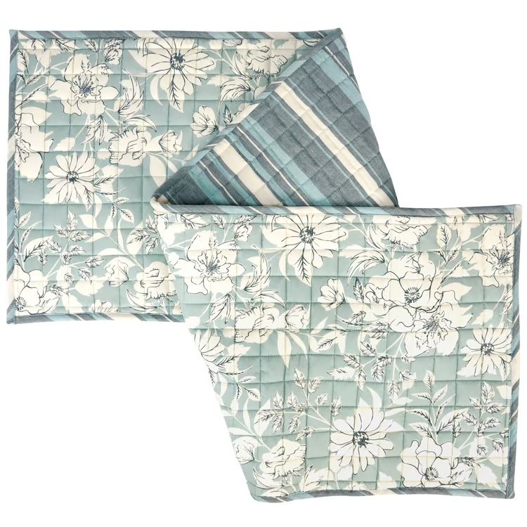 Pbk Blue (Green) Floral Runner 55x15.5