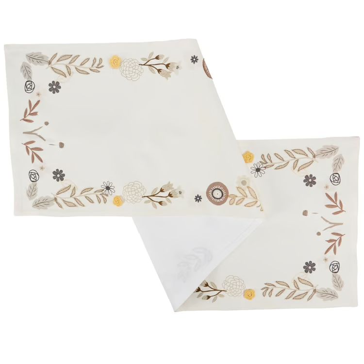 Pbk Beige Floral Runner 55x15.5