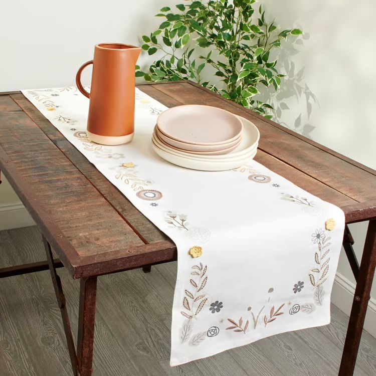 Pbk Beige Floral Runner 55x15.5