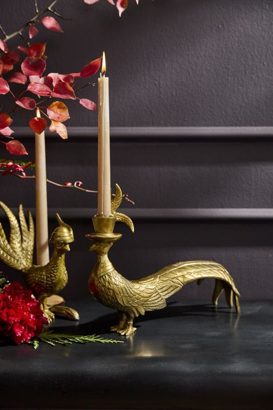ACC Pheasant Candlestick Emerson 13x4.75x10